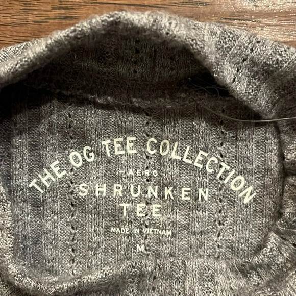 Aeropostale The OG Tee Collection Shrunken Tee in Gray Size M - Picture 3 of 6